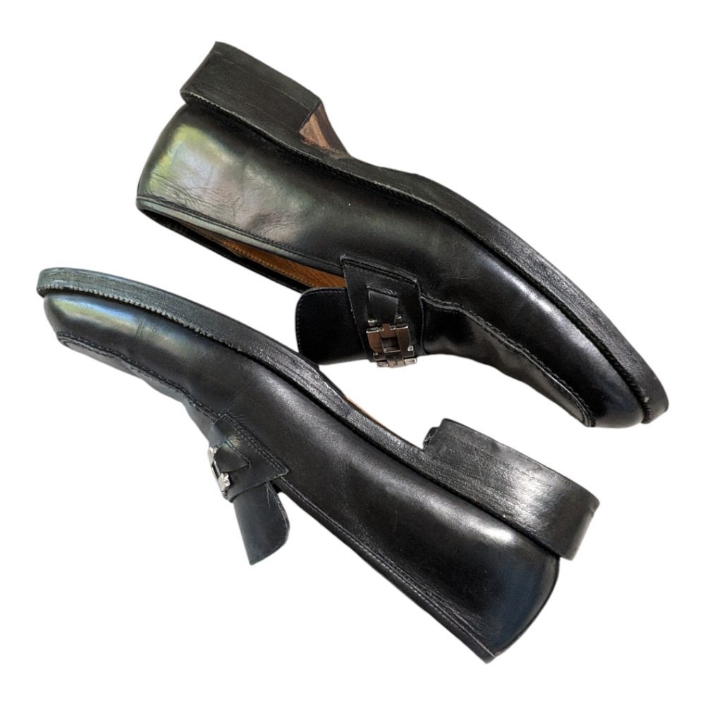 Salvatore Ferragamo men's horse bit black leather classic dress shoe Italy 8D - Picture 5 of 12